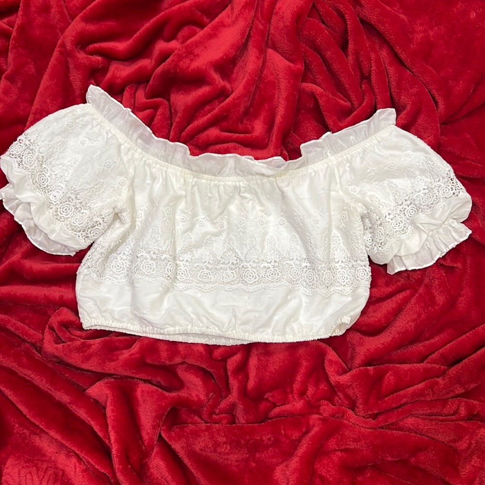 Off the shoulder cotton embroidery toy